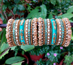 sky blue  bangles