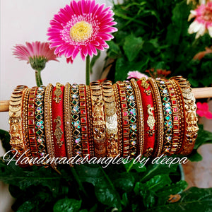 laxmi redgreen bangles