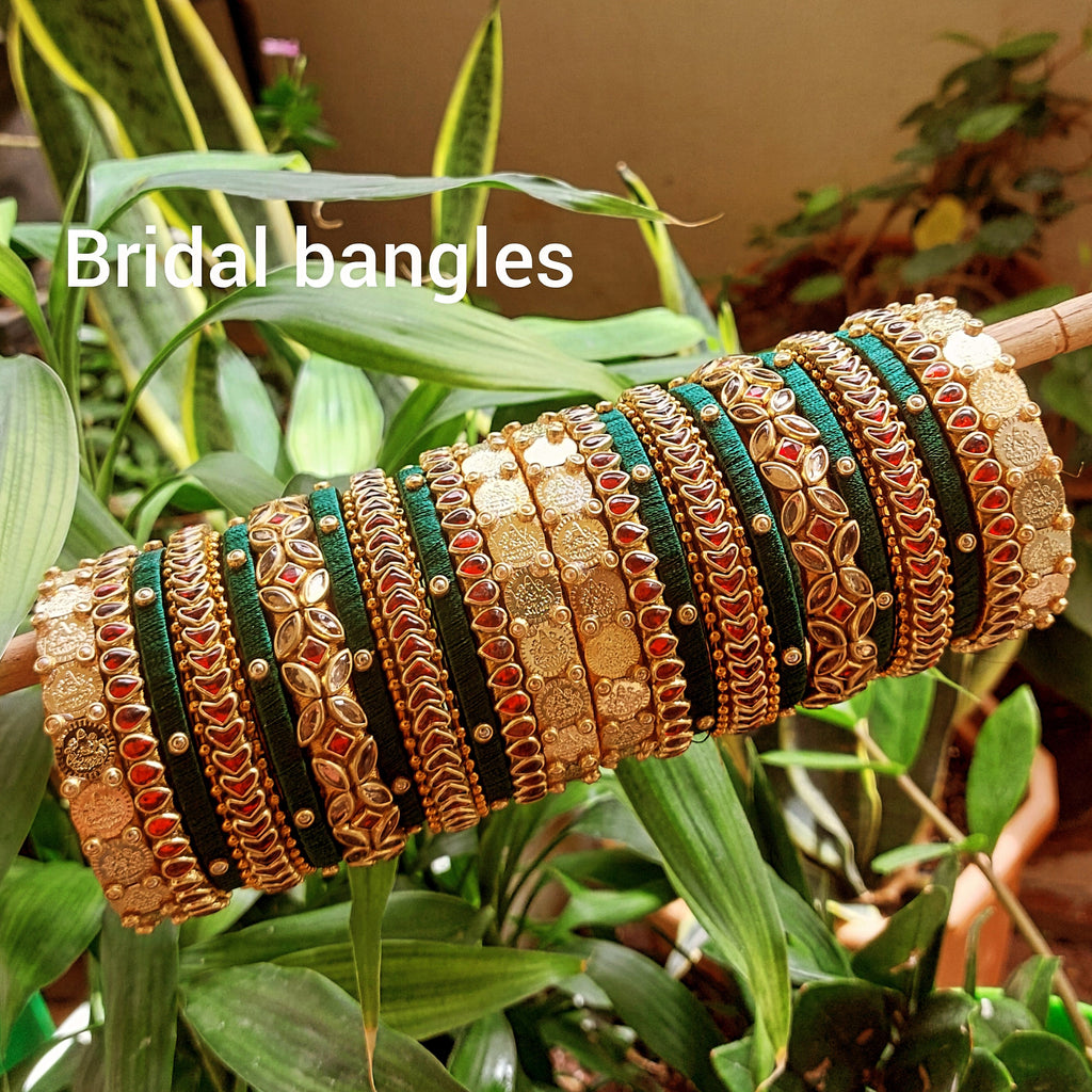 green red bangles