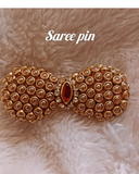 gold saree pin